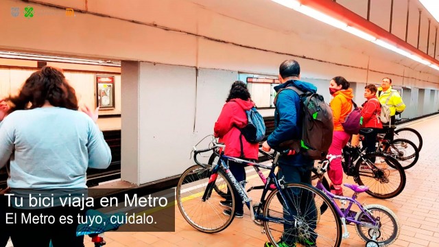 Usuarios podrán ingresar al Metro con bicicletas todos los días, después de  las 22:00 horas