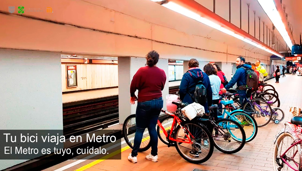 Por Paseo Ciclista Nocturno, este sábado los usuarios podrán acceder al  Metro en bicicleta a partir de las 17:00 Hrs.
