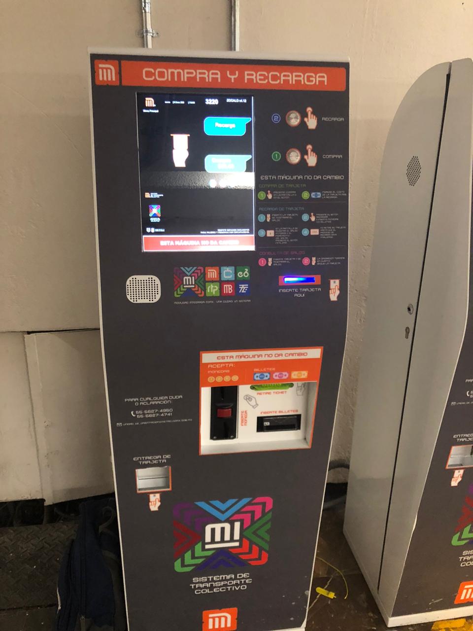 En operación 100 máquinas de recarga y expendedoras de Tarjetas de Movilidad Integrada en el Metro En operación 100 máquinas de recarga y expendedoras de Tarjetas de Movilidad Integrada en el Metro